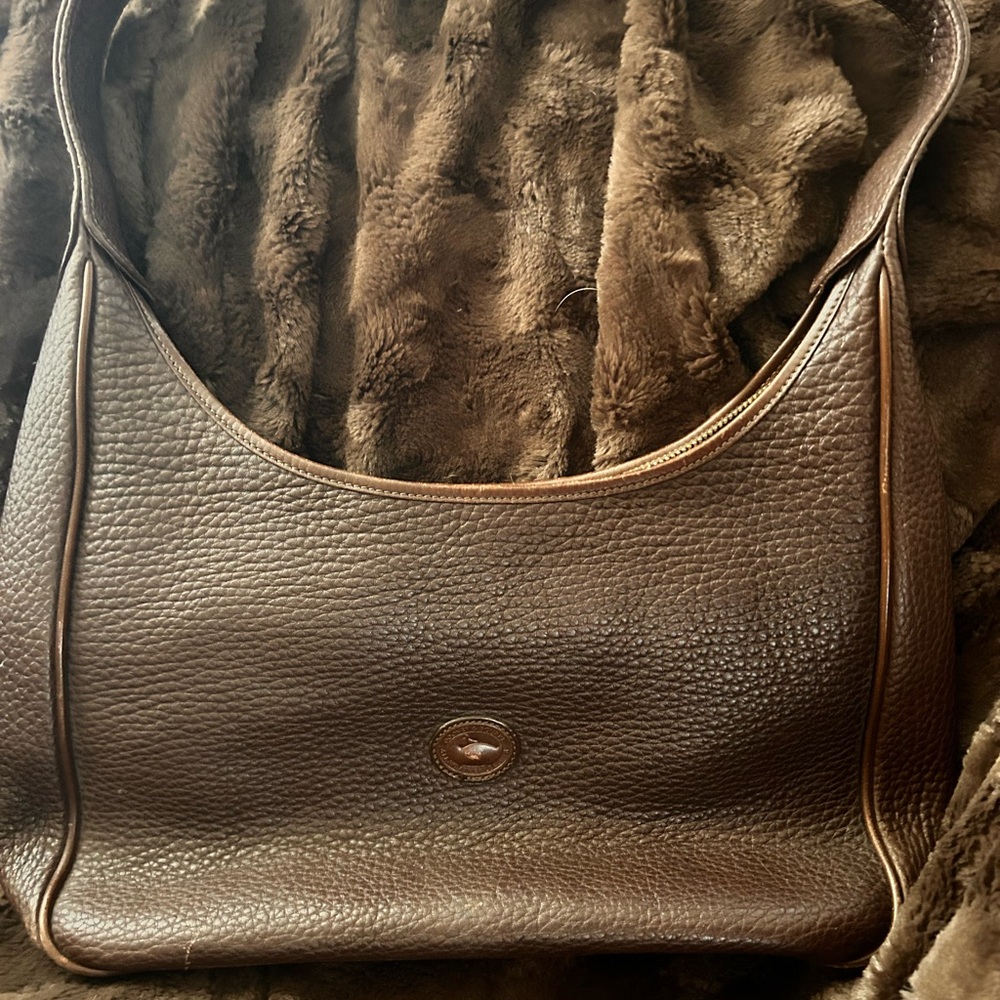 Dooney & Bourke Brown Leather Hobo Bag - Picture 2 of 15